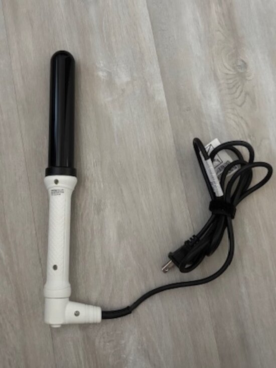 L'ange ONDULE 32mm Tourmaline Hair Curling Wand White - Picture 2 of 3